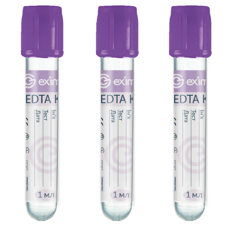 Пробірка Вакуумна EximLab з К3 ЕДТА 1 мл